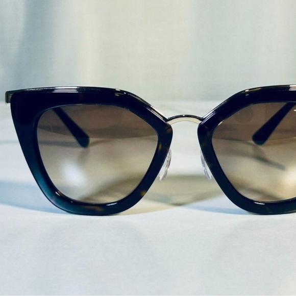 NWOT PRADA Cat-Eye Gradient Sunglasses in Havana/Gold- SPR53S 2AU-3D0 - Picture 6 of 13
